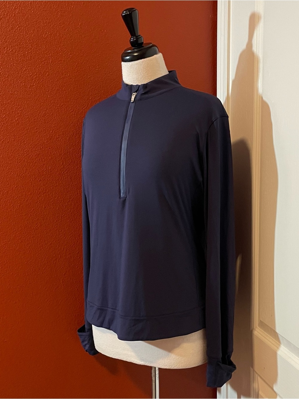 Greyson Women’s Performance Blue Half Zip Moisture Wicking Long Sleeve Shirt